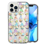 Apple iPhone 13 Pro Max Pastel Easter Cute Gnomes Spring Flowers Eggs Holiday Seasonal Double Layer Phone Case Cover