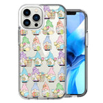 Apple iPhone 14 Pro Pastel Easter Cute Gnomes Spring Flowers Eggs Holiday Seasonal Double Layer Phone Case Cover