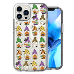 Apple iPhone 12 Pro Max Spooky Halloween Gnomes Cute Characters Holiday Seasonal Pumpkins Candy Ghosts Double Layer Phone Case Cover