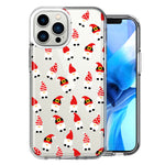 Apple iPhone 14 Pro Max Cute Red Christmas Holiday Santa Gnomes Design Double Layer Phone Case Cover