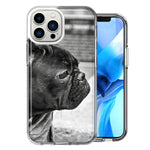 Apple iPhone 15 Pro Max Black French Bulldog Double Layer Phone Case Cover