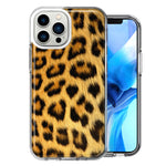 Apple iPhone 13 Pro Classic Leopard Double Layer Phone Case Cover