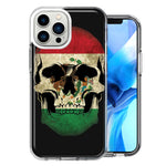 Apple iPhone 14 Pro Mexico Flag Skull Double Layer Phone Case Cover