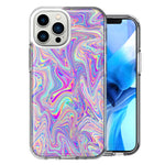 Apple iPhone 14 Pro Max Paint Swirl Double Layer Phone Case Cover