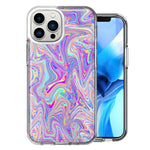 Apple iPhone 14 Pro Paint Swirl Double Layer Phone Case Cover