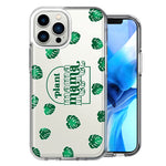 Apple iPhone 15 Pro Plant Mama Houseplant Lover Monstera Tropical Leaf Green Design Double Layer Phone Case Cover
