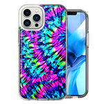 Apple iPhone 14 Pro Max Hippie Tie Dye Double Layer Phone Case Cover