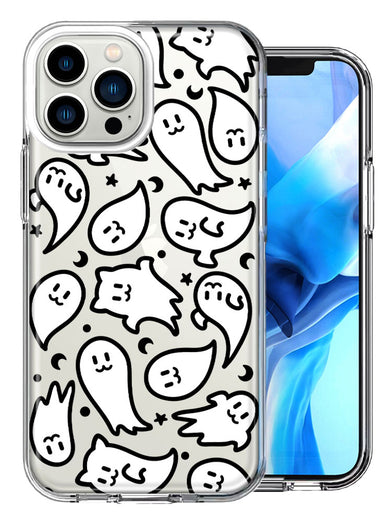 Apple iPhone 13 Pro Max Kawaii Manga Cute Halloween Ghosts Spirits Design Double Layer Phone Case Cover