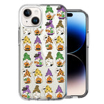 Apple iPhone 14 Spooky Halloween Gnomes Cute Characters Holiday Seasonal Pumpkins Candy Ghosts Double Layer Phone Case Cover