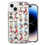 Apple iPhone 14 Plus USA Fourth Of July American Summer Cute Gnomes Patriotic Parade Double Layer Phone Case Cover
