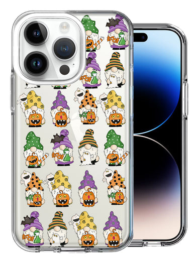 Apple iPhone 14 Pro Max Spooky Halloween Gnomes Cute Characters Holiday Seasonal Pumpkins Candy Ghosts Double Layer Phone Case Cover