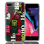 Apple iPhone 7/8 Plus Christmas Santa Ho Ho Ho textagraphy Festive Holiday Double Layer Phone Case Cover