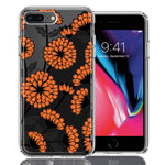 Apple iPhone 7/8 Plus Orange Chrysanthemum Flowers Design Double Layer Phone Case Cover