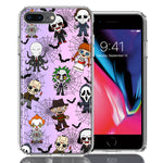 Apple iPhone 7/8 Plus Classic Haunted Horror Halloween Nightmare Characters Spider Webs Design Double Layer Phone Case Cover