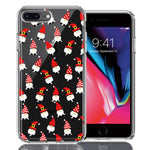 Apple iPhone 7/8 Plus Cute Red Christmas Holiday Santa Gnomes Design Double Layer Phone Case Cover