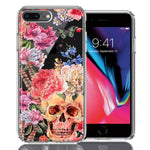 For Apple iPhone 6/7/8 Plus Indie Spring Peace Skull Feathers Floral Butterfly Flowers Phone Case Cover