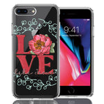 Apple iPhone 7/8 Plus Love Like Jesus Flower Text Christian Double Layer Phone Case Cover