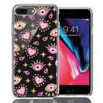 Apple iPhone 7/8 Plus Pink Evil Eye Lucky Love Law Of Attraction Design Double Layer Phone Case Cover