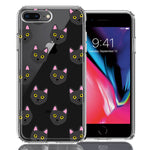 Apple iPhone 7/8 Plus Black Cat Polkadots Design Double Layer Phone Case Cover