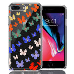 Apple iPhone 7/8 Plus Colorful Butterflies Design Double Layer Phone Case Cover