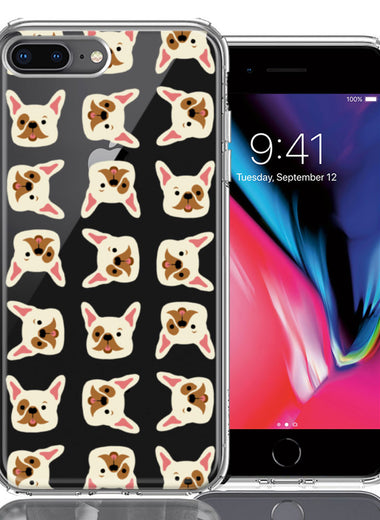 Apple iPhone 7/8 Plus Frenchie Bulldog Polkadots Design Double Layer Phone Case Cover