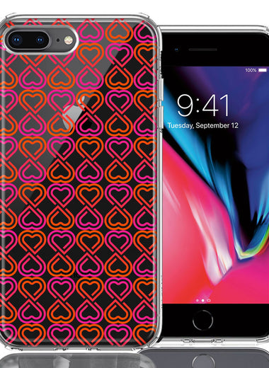 Apple iPhone 7/8 Plus Infinity Hearts Design Double Layer Phone Case Cover