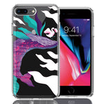 Apple iPhone 7/8 Plus Mystic Floral Whale Design Double Layer Phone Case Cover