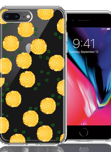 Apple iPhone 7/8 Plus Tropical Pineapples Polkadots Design Double Layer Phone Case Cover