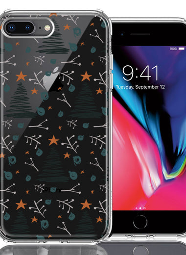 Apple iPhone 7/8 Plus Holiday Christmas Trees Design Double Layer Phone Case Cover