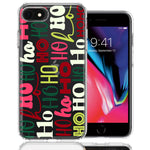 Apple iPhone 6/7/8/SE 2020/SE 3 2022 Christmas Santa Ho Ho Ho textagraphy Festive Holiday Double Layer Phone Case Cover
