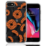 Apple iPhone 6/7/8/SE Orange Chrysanthemum Flowers Design Double Layer Phone Case Cover