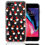 Apple iPhone 6/7/8/SE 2020/SE 3 2022 Cute Red Christmas Holiday Santa Gnomes Design Double Layer Phone Case Cover