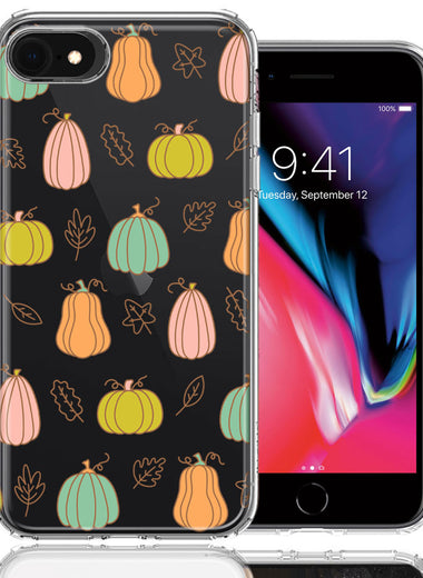 Apple iPhone 6/7/8/SE 2020/SE 3 2022 Fall Autumn Fairy Pumpkins Thanksgiving Spooky Season Double Layer Phone Case Cover