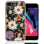 Apple iPhone 6/7/8/SE 2020/SE 3 2022 Feminine Classy Flowers Fall Toned Floral Wallpaper Style Double Layer Phone Case Cover