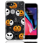 Apple iPhone 6/7/8/SE 2020/SE 3 2022 Halloween Jack-O-Lantern Pumpkin Skull Spooky Design Double Layer Phone Case Cover