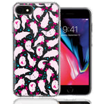 Apple iPhone 6/7/8/SE 2020/SE 3 2022 Pink Happy Swimming Axolotls Polka Dots Double Layer Phone Case Cover