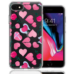 Apple iPhone 6/7/8/SE 2020/SE 3 2022 Pretty Valentines Day Hearts Chocolate Candy Angel Flowers Double Layer Phone Case Cover