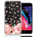 For Apple iPhone 7/8/SE 2020/SE 3 2022 Classy Blush Peach Peony Rose Flowers Leopard Phone Case Cover