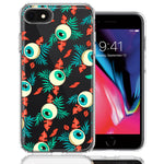 Apple iPhone 6/7/8/SE Halloween Creepy Tropical Eyeballs Design Double Layer Phone Case Cover