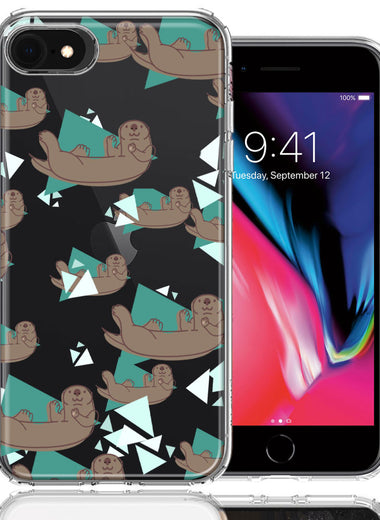 Apple iPhone 6/7/8/SE Cute Otter Design Double Layer Phone Case Cover