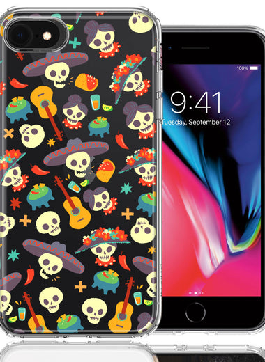Apple iPhone 6/7/8/SE Day of the Dead Design Double Layer Phone Case Cover