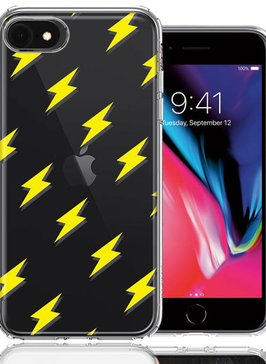 Apple iPhone 6/7/8/SE Electric Lightning Bolts Design Double Layer Phone Case Cover