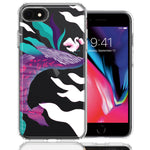 Apple iPhone 6/7/8/SE Mystic Floral Whale Design Double Layer Phone Case Cover