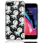 Apple iPhone 6/7/8/SE Space Unicorns Design Double Layer Phone Case Cover