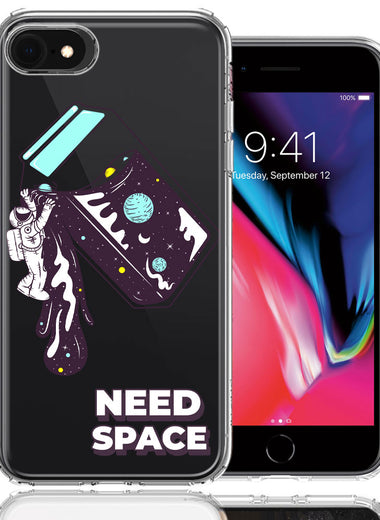 Apple iPhone 6/7/8/SE Need Space Astronaut Stars Design Double Layer Phone Case Cover