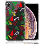 Apple iPhone XR Christmas Trees Holiday Festive Winter By BillyElleCo Double Layer Phone Case Cover