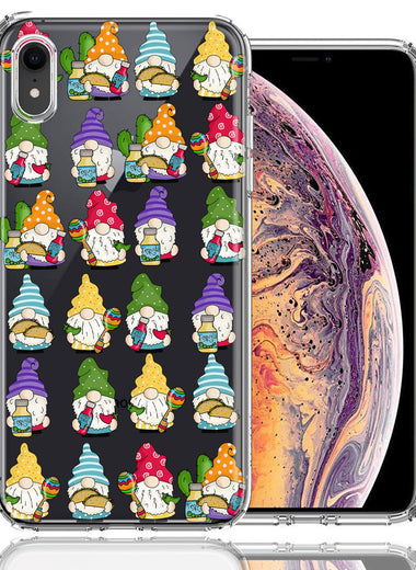 Apple iPhone XR Cinco De Mayo Party Cute Gnomes Mexico Tacos Fiesta Double Layer Phone Case Cover