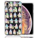 Apple iPhone XR Pastel Easter Cute Gnomes Spring Flowers Eggs Holiday Seasonal Double Layer Phone Case Cover