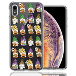 Apple iPhone XR Spooky Halloween Gnomes Cute Characters Holiday Seasonal Pumpkins Candy Ghosts Double Layer Phone Case Cover