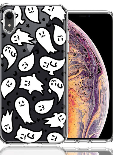 Apple iPhone XR Kawaii Manga Cute Halloween Ghosts Spirits Design Double Layer Phone Case Cover